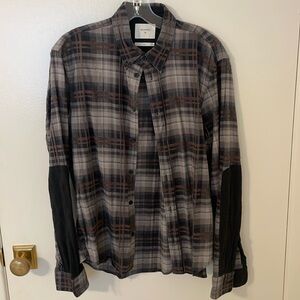 Billy Reid tartan flannel with felt stripes